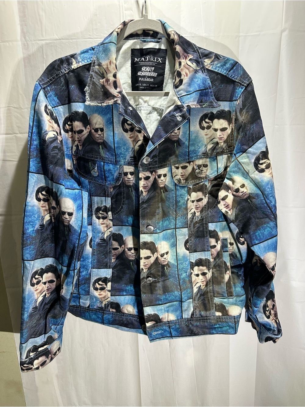 Rare The Matrix x Sicko19 By Pull&Bear• Keanu Reeves Jacket • Size S Y2K